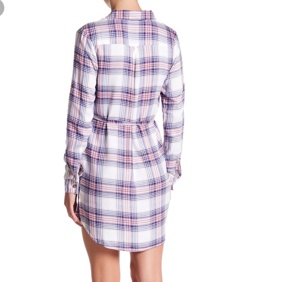 C&C california Sasha Plaid Shirt Dress - Picture 2 of 3